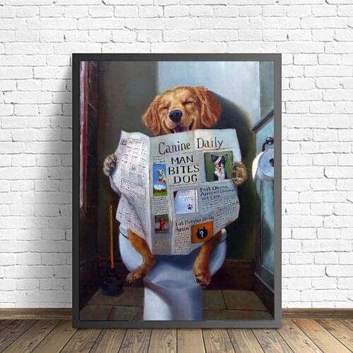 Fashion Puppy Poster Nordic Canvas Painting Wall Art Animal Prints Modern Picture for Living Room Bathroom Home Decor