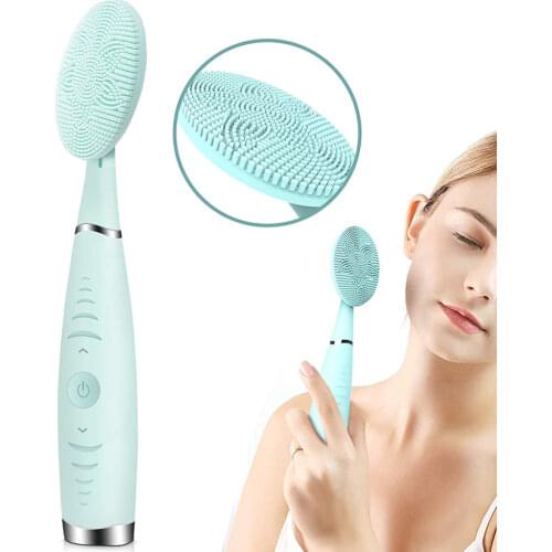 New Electric Facial Cleansing Brush Skin Pore Anti Aging Wrinkle Silicone Brush For Removing Skins Blackheads Cosmetic Foreoing