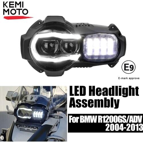 New Arrival!Motorcycle LED Headlights Projector for BMW R1200GS 2004-2012 R 1200GS ADV Adventure 2005-2013 Moto Lights Assembly
