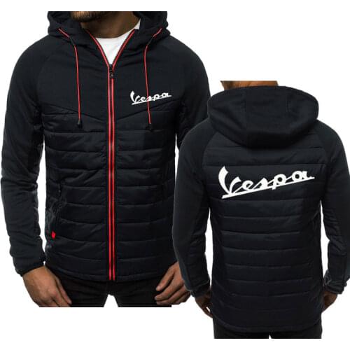 Autumn winter New Fashion Hoody Vespa Printing Men Hoodies Sweatshirts Casual Hooded Sportswear Jacket Coat Zip hoodie M-3XL