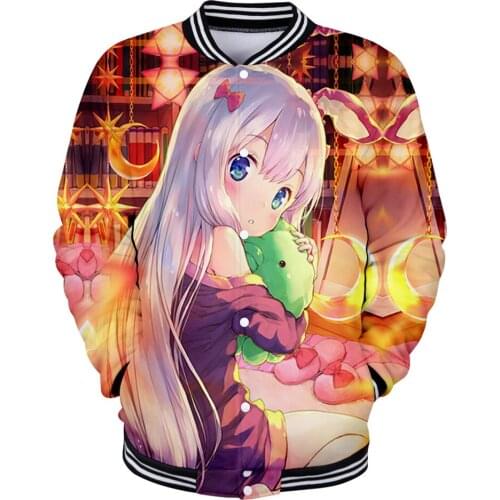 Izumi Sagiri Eromanga Sensei 3D autumn winter Holiday Men/Women casual Baseball Uniform Streetwear Kawaii Style sweatshirt