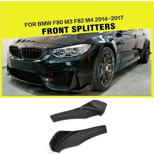 Carbon Fiber Front Bumper Lip Side Skirts Splitters Flaps Cupwings for BMW F80 M3 F82 F83 M4 Coupe Convertible 2014 - 2018