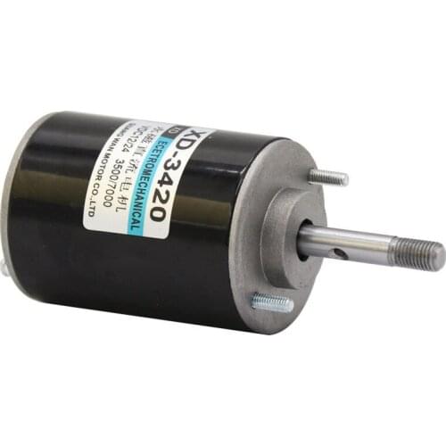 12V/24V DC Permanent Magnet High Speed Motor Forward and Reverse Speed Regulating Motor 30W Pure Copper Coil Adjustable Motor