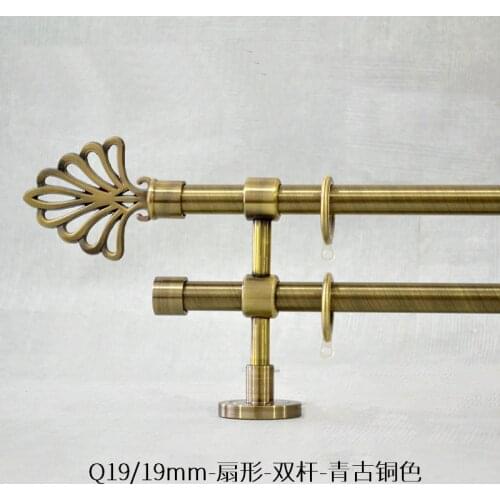 European style factory direct selling conventional curtain rod Rome bar fan-shaped Nano silencer curtain rod