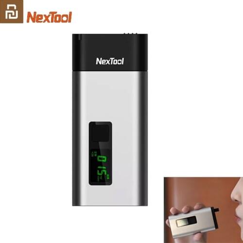 Youpin NexTool 4-in-1 Mini Alcohol Tester LCD Digital Portable Car Breathalyzer with Window Breaker Rope Cutter Power Bank