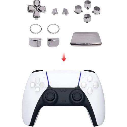 For PS5 Controller Replacement DIY Gamepad Parts Joystick Ring Touch Pad Cover L1 R1 Trigger Button D-pad Buttons For DualSense