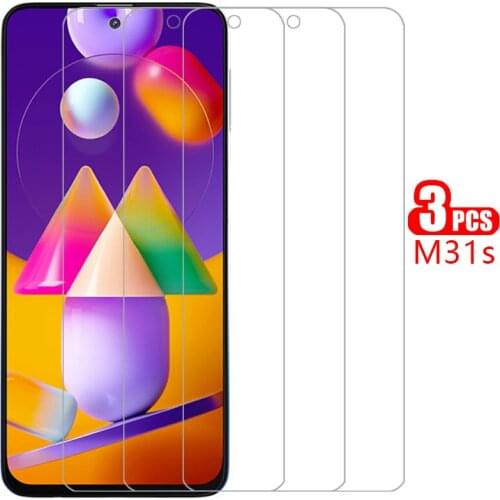 Protective tempered glass for samsung m31s screen protector on galaxy m 31s m31 s film samsun samsumg sansung galaxi samsungm31s