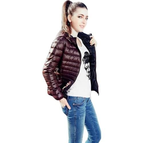 Womens Autumn Winter Long-sleeved Slim Hooded Thin Section Casual Cotton Jacket Girls Warm Short Cotton Coat Jaqueta Feminina