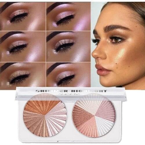 1Pc Highlighter Facial Bronzers Palette Makeup Glow Face Contour Shimmer Powder Illuminator Highlight Cosmetics