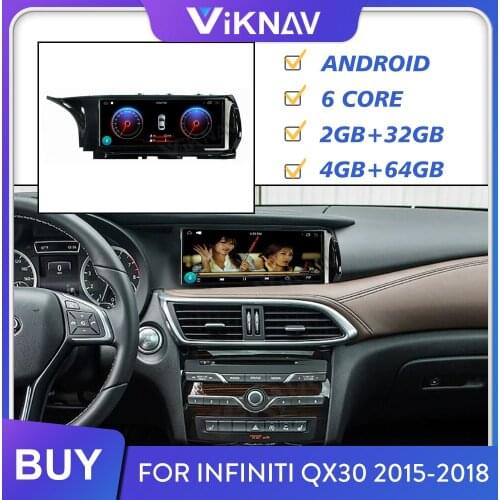 For Infiniti QX30 2015 2016 2017 2018 Car Radio Screen Android Multimedia Player GPS Navigation Head Unit Auto Audio Stereo 2