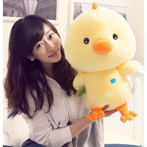 Free Shipping 50cm Super Cute Yellow Chicken Stuffed Animal Soft Plush Toys Creative Gifts For Birthday or Christmas