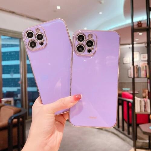 For iPhone 12 Pro Max Case Luxury Plated Silicone Case for iPhone 11 8 Plus XS X 7 XR Gold Electroplated Cover 11 Pro Max TPU