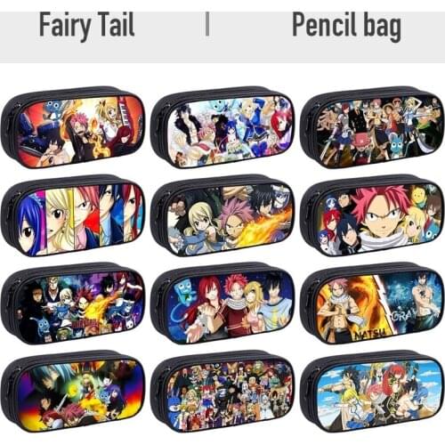New Fairy Tail Cute Stationery Bag Boys Girls Pencil Case Fashion Cute High Quality Kids Pencil Bag Daily Pencil Case