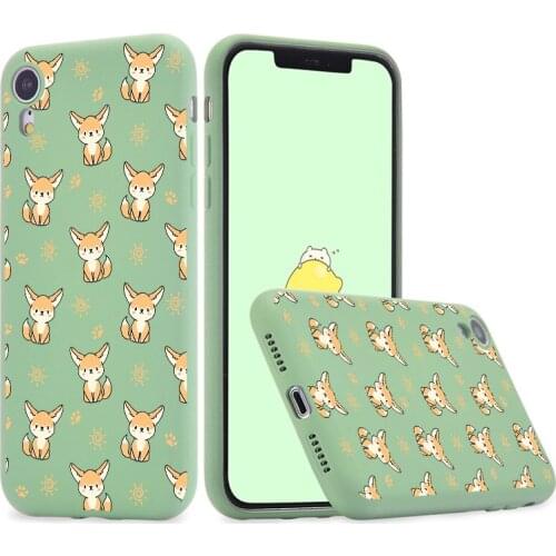 Anime Bears Liquid Silicone Solid Case For iPhone 11 Pro XR 7 8 X XS Max Phone Cases For iPhone 7 8 Plus Soft silica Shell Cover