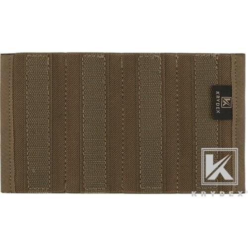 KRYDEX For MP7 Quadruple Magazine Insert Pouch 8.25"*4" Spiritus Style Elastic Built-in Insert Magazine Holder Coyote Brown