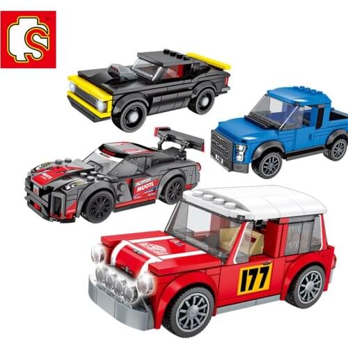 Car Building Bricks Educational Toys Birthdays Boys Gifts General Mobilization Smart Assembly Kit Mini Racing Puzzle