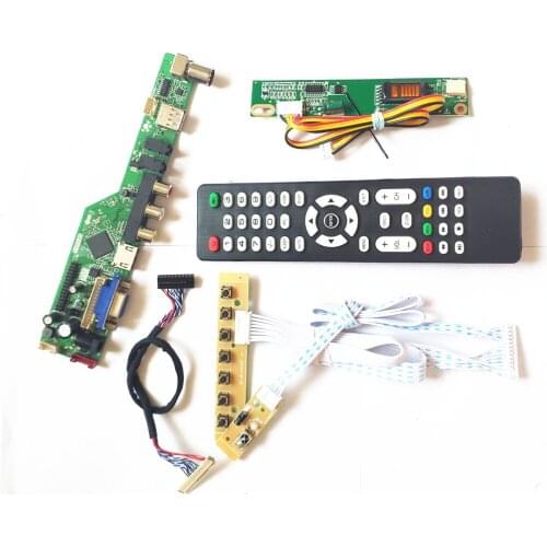 For LP154WX4-TLCC/TLD2 1CCFL 30Pin LVDS LCD VGA HDMI-Compatible AV USB RF Remote+Inverter+keyboard T.V56 controller board