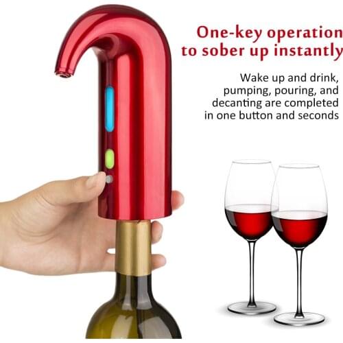 Electric Wine Aerator Decanter Automatic Red Wine Pourer Dispenser One-Touch Smart USB Charging Wine Tools Bar Accessories