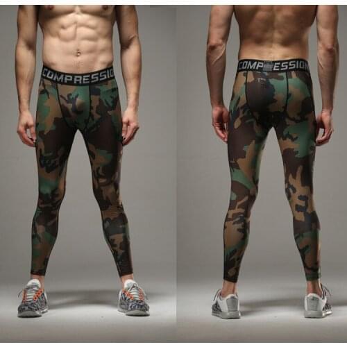 Hot 2020 sport running football basketball legging joggers jogging training camouflage compression pants quick dry Men pants