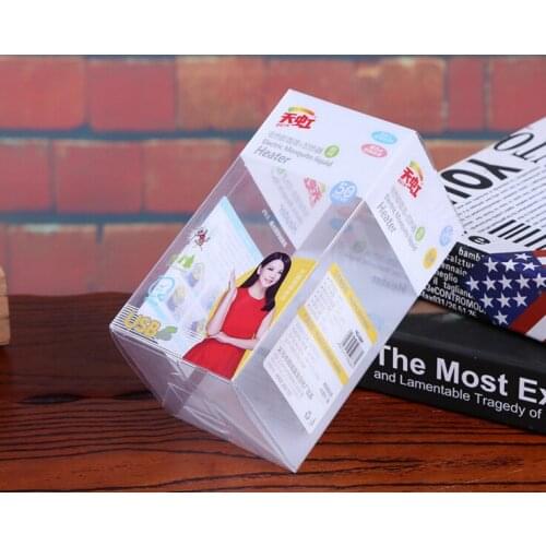 Customized clear transparent plastic PVC PET folding box factory, UV Protected PVC Box for Personal Care Products ---DH40032
