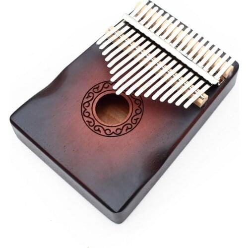 Kalimba 17 Keys Thumb Piano Mahogany with Beginner Kits for Adults KLB54