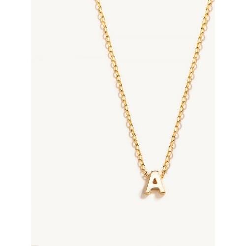 AIDE 925 Sterling Silver Initial Letter Pendant Necklace For Women Girl A-Z Alphabet Collares Mujer Fine Jewelry Christmas Gifts