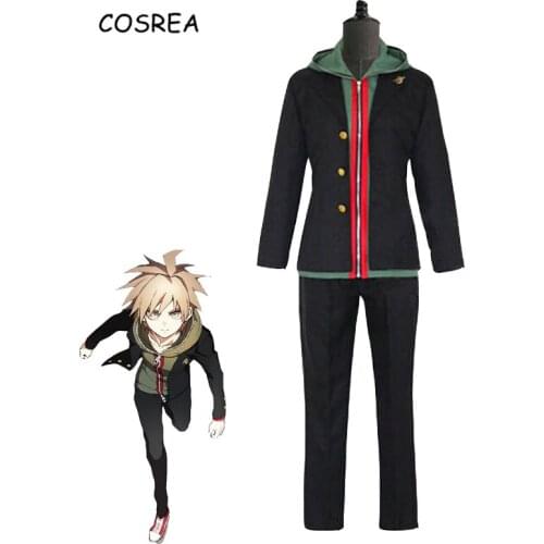 Anime Danganronpa 2 Makoto Naegi Cosplay Costume Coat Pants Uniforms Mens Clothes Full Sets Men Boys Halloween Carnival Party