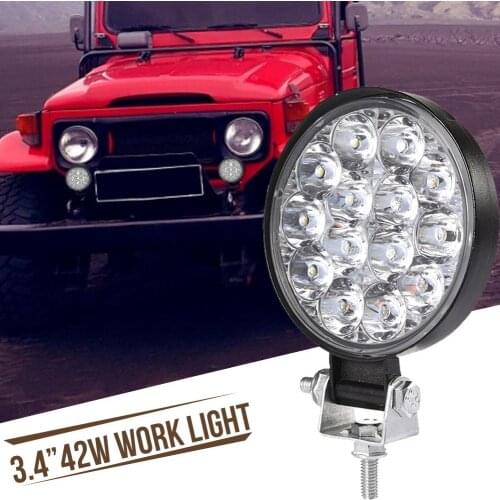 Work Light Car For Jeep Wrangler Modified Lamp Off Road 14 Lights 42W LED Lights Super Thin Version LED Work Light Bar