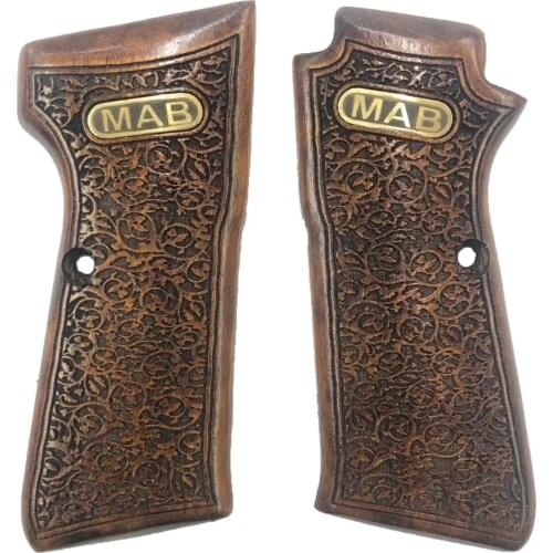 MAB PA-15 Compatible Special Series Metal Laser Cut Wooden Grip Mod5