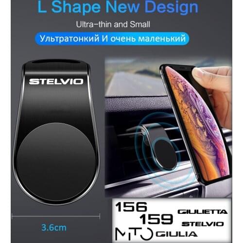 For Toyota Alphard 156 159 Giulia Giulietta Mito Stelvio Accessories Magnetic Universal Car Phone Holder Air Vent Mount Stand