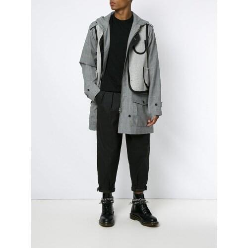 Mens casual pants binding belt nine cent thick autumn and winter youth fashion urban black new fashion trend