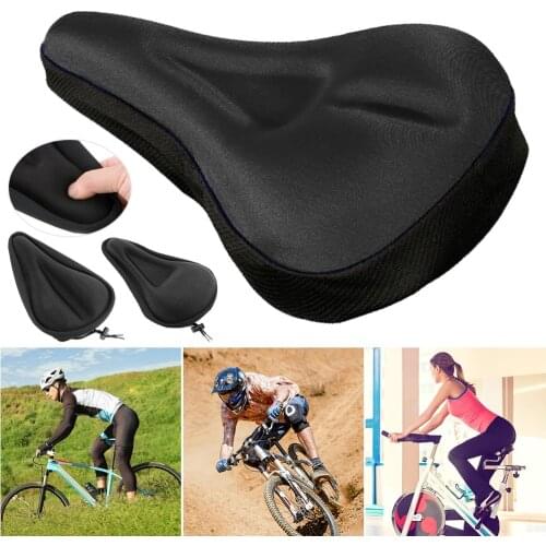 3D Soft Thickened Bicycle Seat Breathable Bicycle Saddle Seat Cover Comfortable Foam Seat Mountain Bike Cycling Pad Cushion Cove