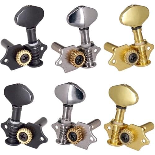 A Set of 3R3L Vintage Open Gear String Tuners Tuning Pegs Key Machine Head for Acoustic Classical Guitar Accessories