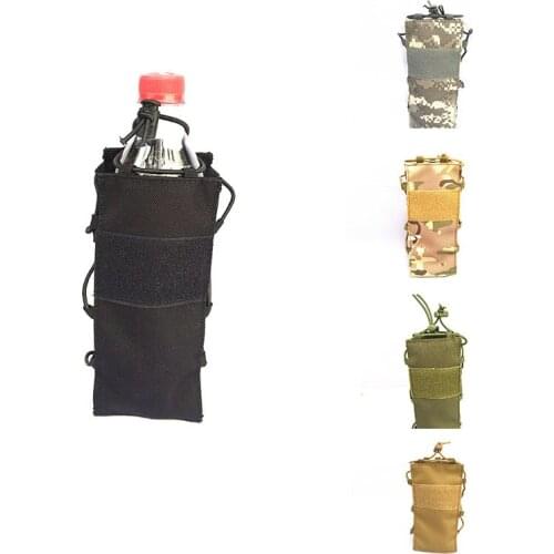 Tactical Molle Nylon Water Bottle Pouch 0.5L-2L Military Kettle Storage Bag Travel Kits for Outdoor Hunting Camping Hiking