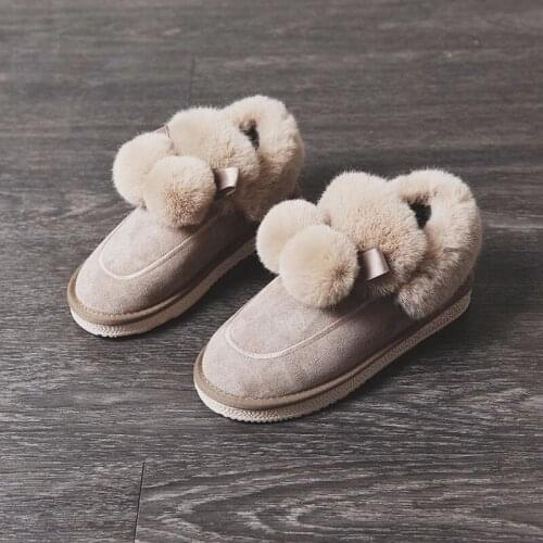 2020 new women natural fox fur warm snow boots fashion boots for women high quality leather winter ankle boots R14-23