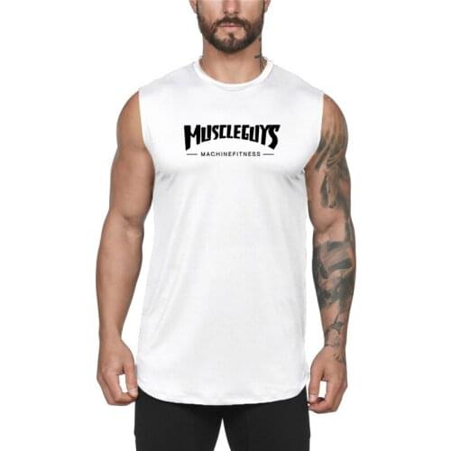 New Mens Brand Stringer Tank Tops Gym Casual Singlets Training Running Fitness Fashion Workout Clothing Bodybuilding Cotton Vest