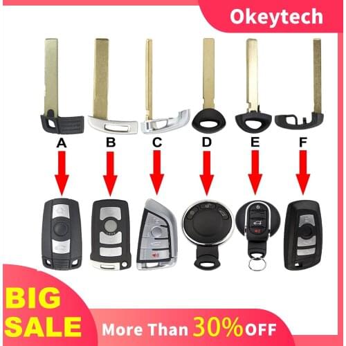 OkeyTech Replacement Blank Insert Emergency Blade for BMW EWS CAS1 CAS2 CAS3 CAS4 1 3 5 7 SERIES E38 E39 E46 X3 X5 Mini Cooper