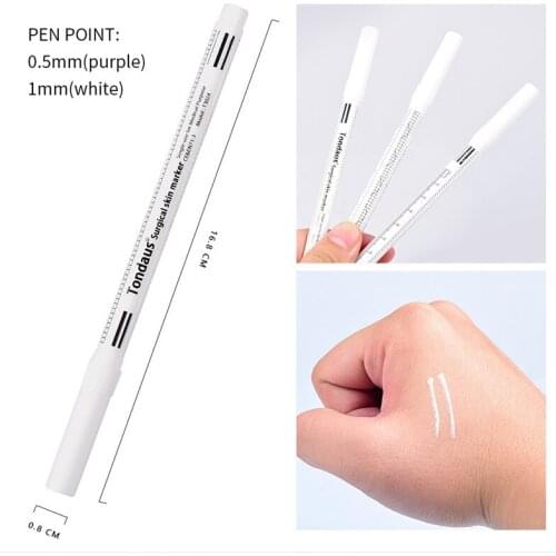 1pc Microblading Supplies Tattoo Marker Pen Permanent Makeup Accessories White Surgical Skin Marker Pen for Eyebrow Scribe Tool