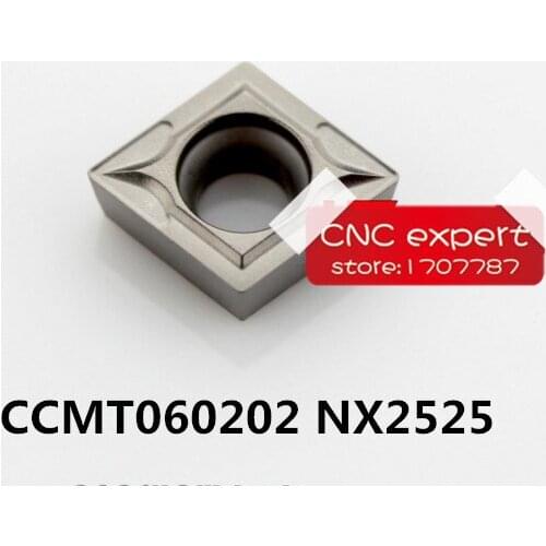 CCMT060202 NX2525/CCMT060204 NX2525/CCMT060208 NX2525. cutting blade, Suitable for SCLCR SCBCR SCKCR SCMCN Series Lathe Tool