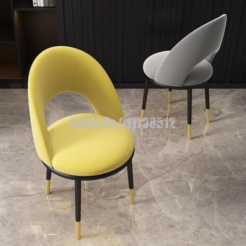 Nordic light luxury household makeup stool computer desk chair dessert shop dining table and chair reception and negotiation cha