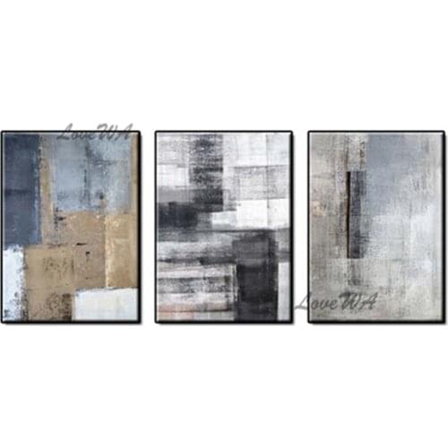 2PCS As 1 Large Size Hand Painted Abstract Oil Painting on Canvas Abstract Wall Picture Living Room Bedroom Home Wall Art Decor