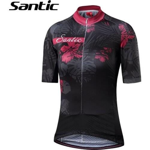 Santic Women Cycling Jersey Short Sleeve Quick Dry Jersey High Quality Mountain Road Bicycle Jersey Bike Clothing Ropa Ciclismo