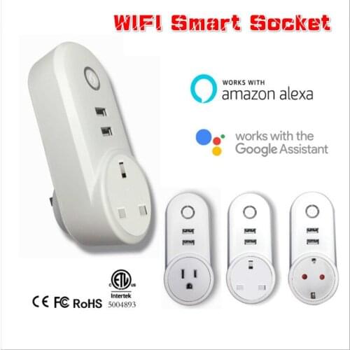WiFi Smart Socket Timer Switch Remote Control Smart Home Alexa Voice