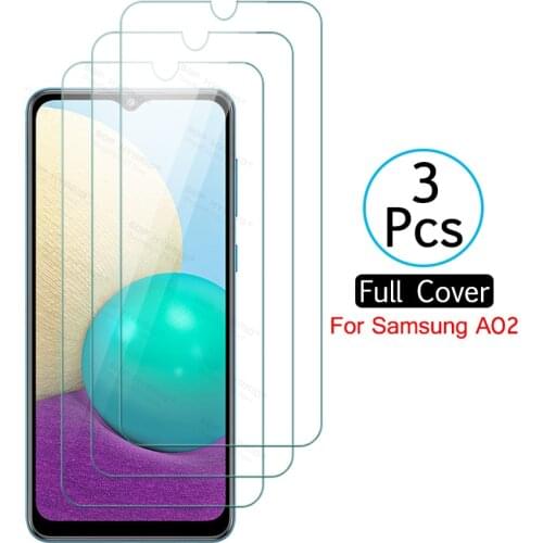 3 Sheets Full Glue For Samsung A02 A02s A12 A32 5G A20 A20s Tremp Safety Glass For Galaxy Glaxy A02 A02s A12 Armored Glass Film
