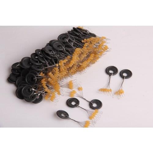 High Quality 10pcs Oval Yellow Space Beans Stopper Floating Seat Lock Wire Positioning Pin For Fishing Tackle Supplies Tools