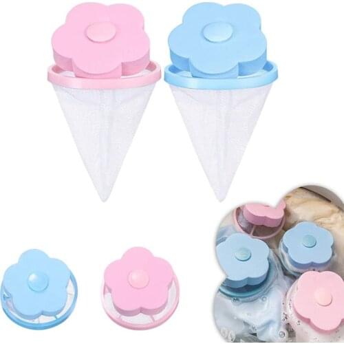 1PcWashing Machine Hair Removal Catcher Filter Mesh Pouch Cleaning Ball Bag Reusable Household Laundry Remover Floating Cleaner