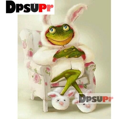 5D,DIY,Full Square,Round Diamond painting -frog- Cross Stitch Kit,embroidery,Mosaic,Decor,Kids puzzle handmade