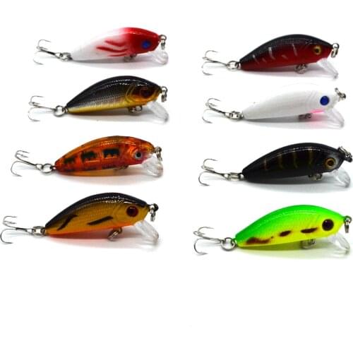 8pcs/Lot 5cm/1.97in 3.6g/0.17oz Classic Design Artificial bait Minnow Fishing Lures Tackle with 3D eyes
