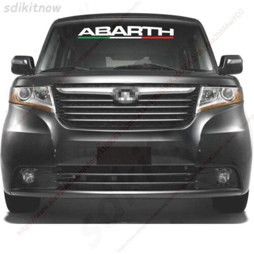 80cm Car Front Rear Windshield Sticker Italy Sports Decal Styling For Abarth fiat 500 grande punto bravo doblo panda ducato