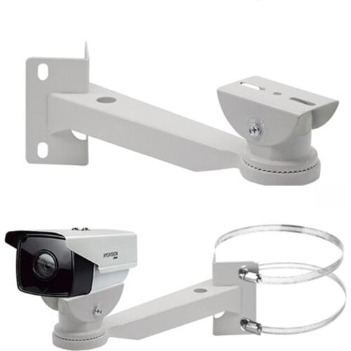 Aluminum CCTV Camera Bracket Adjustable Cylindrical Pole Hoop Bracket Right Angle Outer Wall Corner Bracket CCTV Accessories